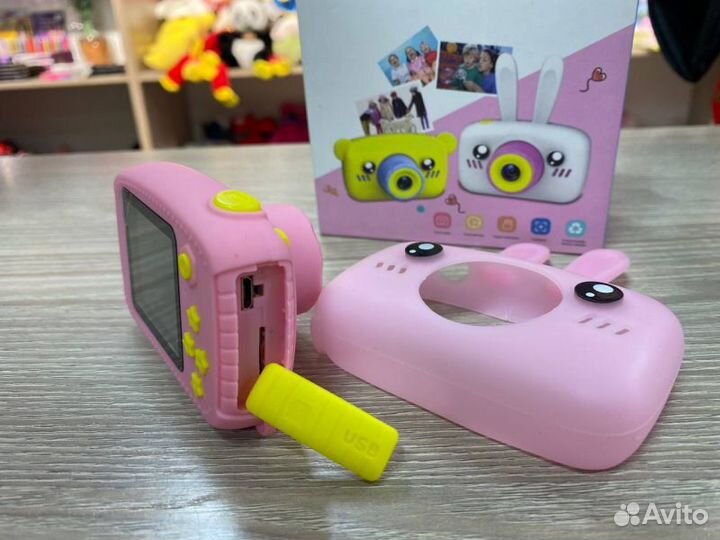Детский цифровой фотоаппарат с чехлом в виде Зайки