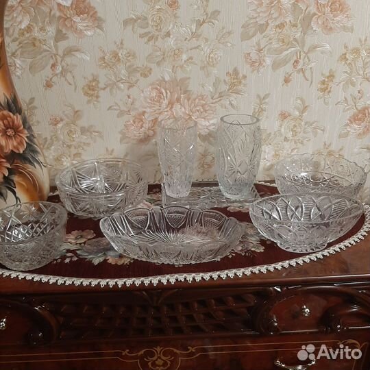 Ваза хрустальная большие цена за 1шт