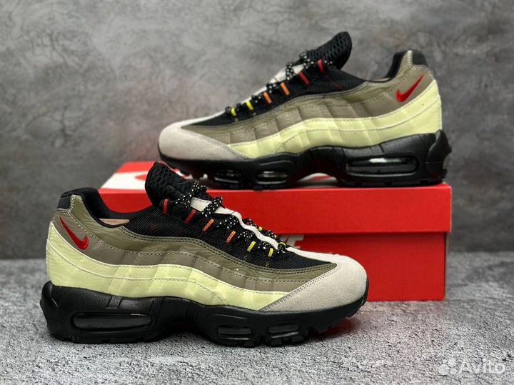 Кроссовки Nike Air Max 95 khaki lime