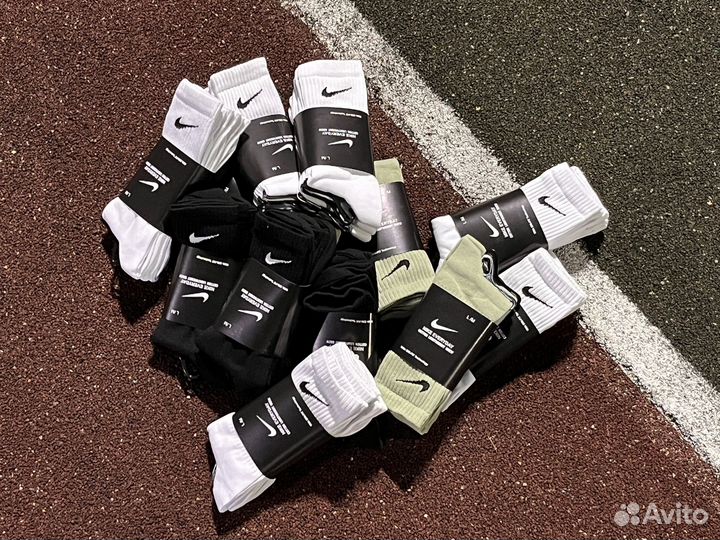 Носки nike белые высокие