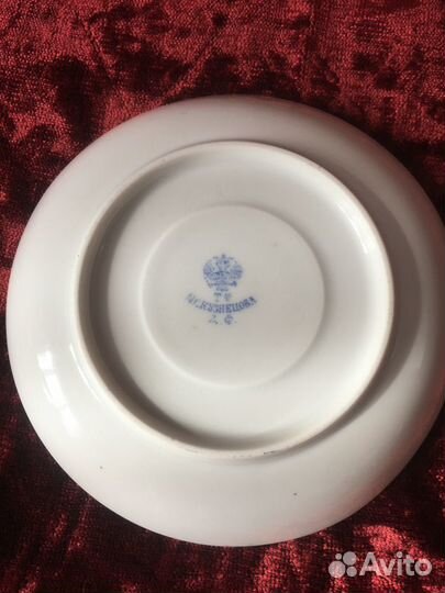Блюдце фарфор Кузнецова 1891-1917 гг