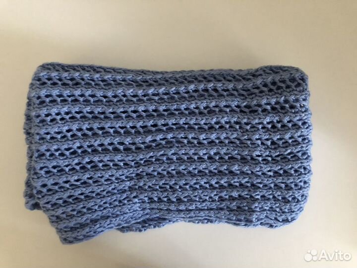 Снуд ажурный новый в два оборота ручной вязки