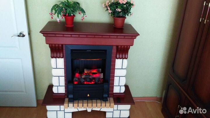 Электрический камин с 3d очагом эффект пламени