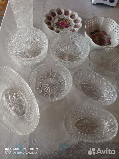 Ваза для фруктов хрусталь