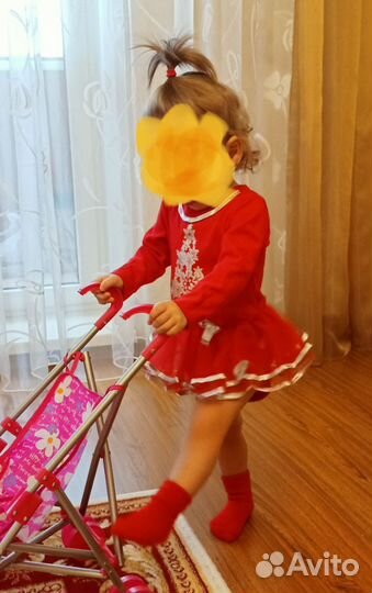 Новогодний костюм нарядное Боди для девочки 80