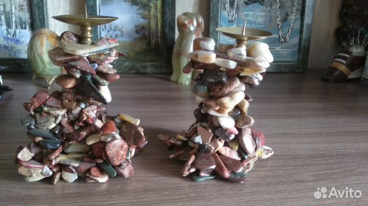 Подсвечники из камней
