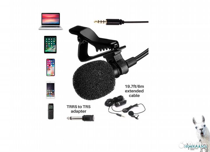 Конденсаторный петличный микрофон boya BY-M1
