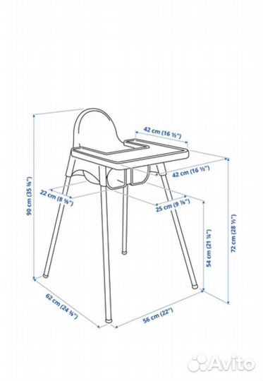 Стульчик для кормления IKEA antilop
