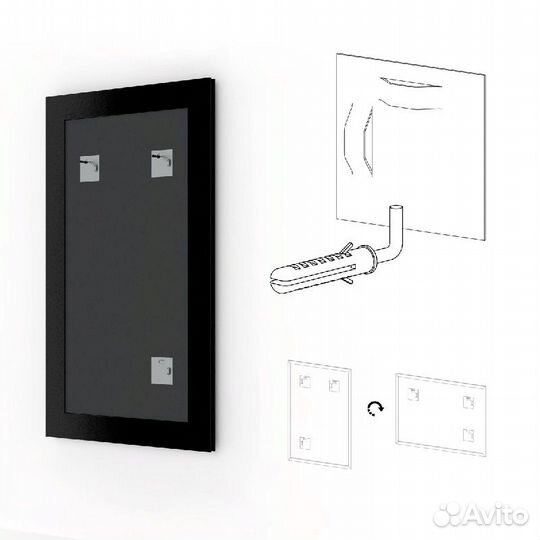 Зеркало Evoform Definite 68х48 Витая латунь