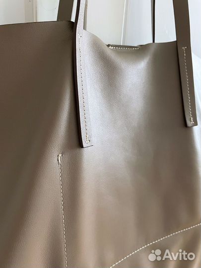 Massimo Dutti кожанная сумка шопер