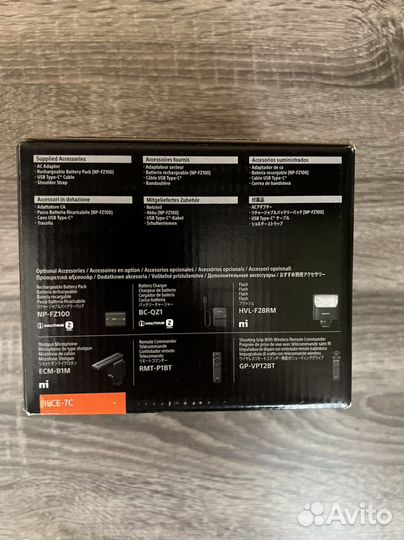 Sony Alpha ilce-7C Body русс. Меню