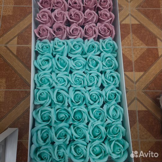 Мыльные розы в коробке