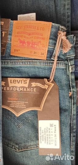 Джинсы мужские levis 511 w 34