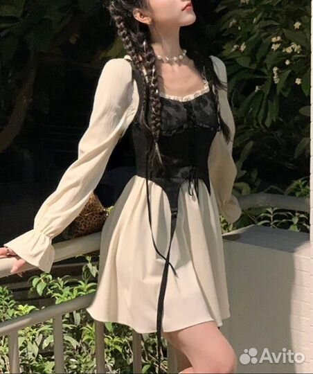 Летнее платье XS-S в Корейском стиле