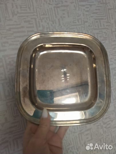 Поднос посеребряный винтаж