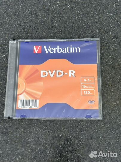 Диски Verbatim DVD-R 16x 4.7Gb Slim