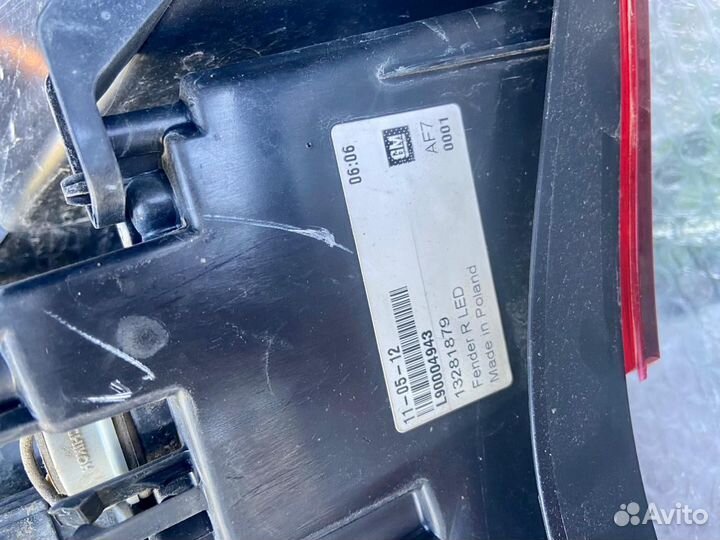 Фонарь задний правый opel astra j gtc диод