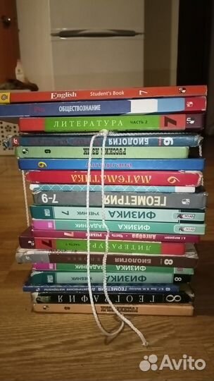 Учебники 6-9 класс английский, русский, алгебра
