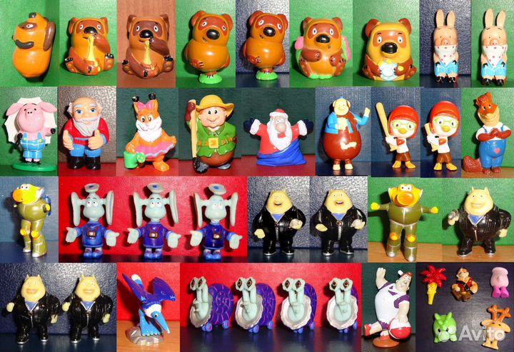 Игрушки из киндерсюрпризов и ландринов