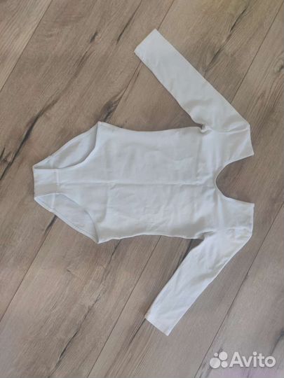 Купальник гимнастический белый и юбка