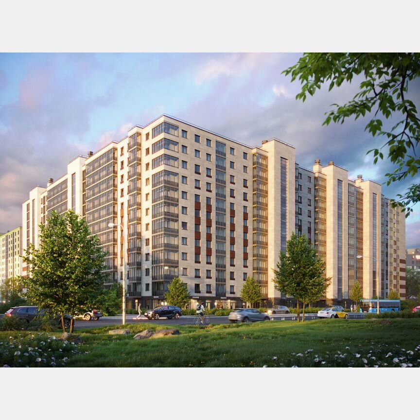 2-к. квартира, 58,7 м², 10/12 эт.