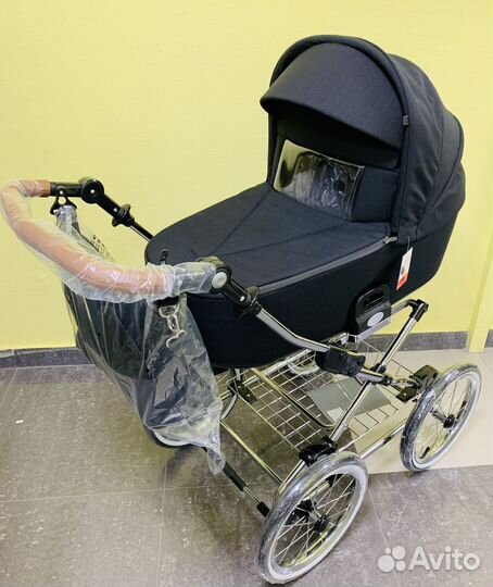 Коляска-люлька Roan Bass Next Classic хром 14 д