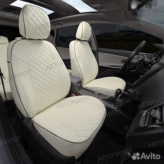 Авточехол экокожа-ромб для Ford C-Max grand 2010+