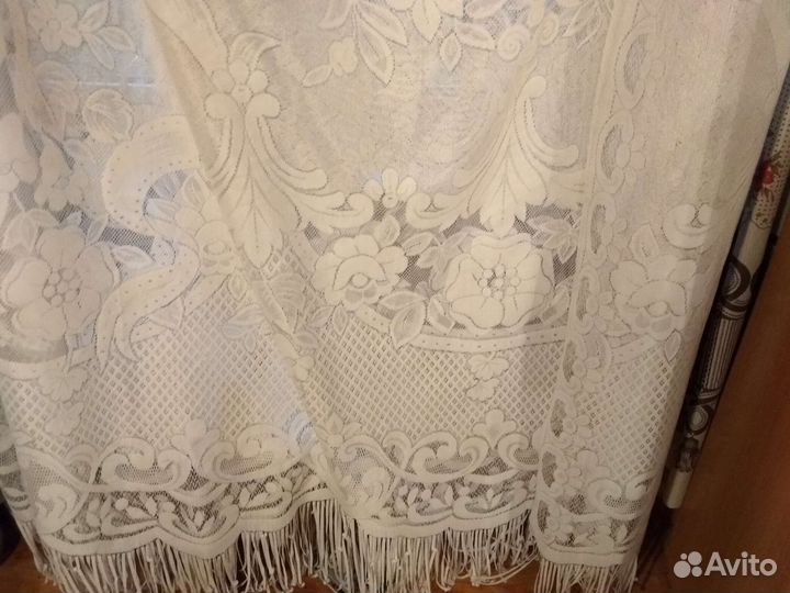 Тюль с бахромой размер 3,5*2,4м