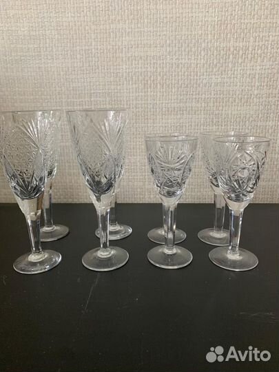 Фужеры и рюмки из хрусталя