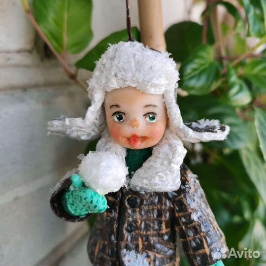 Ёлочная игрушка из ваты