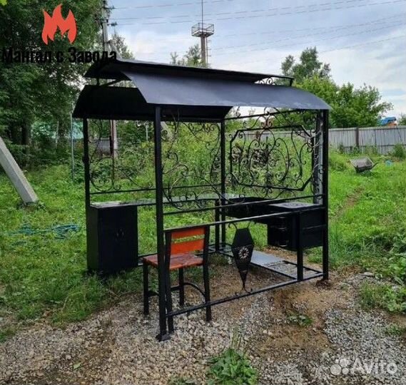Мангал с крышей