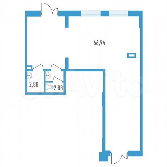 Продам помещение свободного назначения, 72 м²