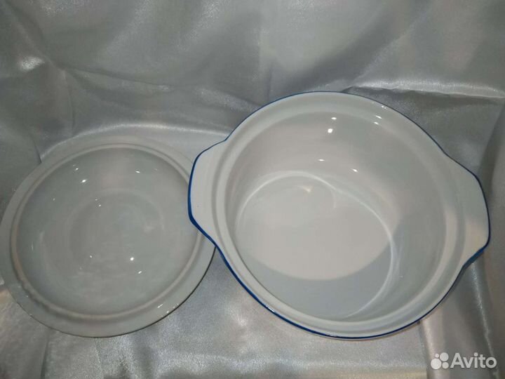 Эмалированный чугунок горшок СССР б/у