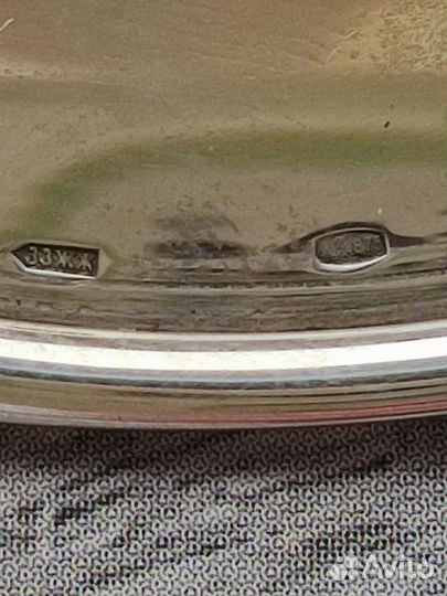 Кофейная пара. Чашка, блюдце. Серебро 875 проба