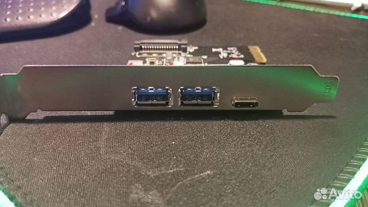 Контроллер PCI-E to USB3.0x2+Type-C