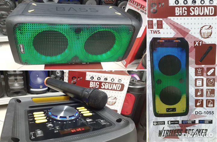 Акустика беспроводная Digivolt караоке подсветка