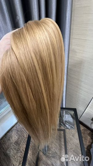 Волосы для наращивания блонд русый, премиум