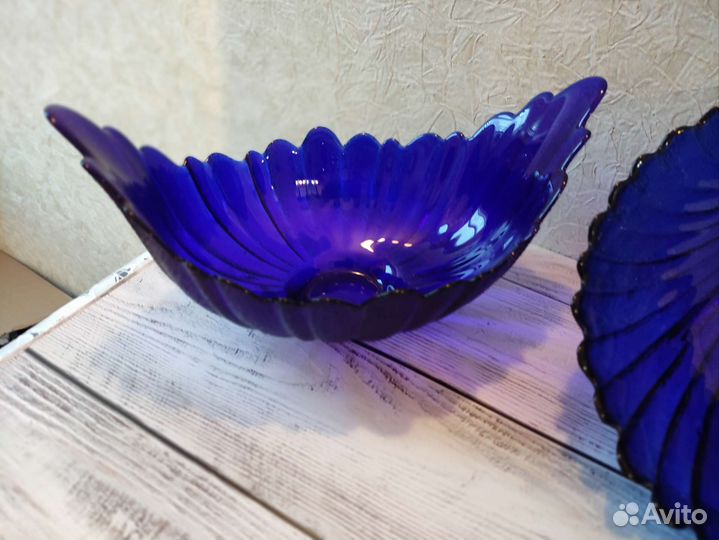 Ваза для фруктов, кобальт