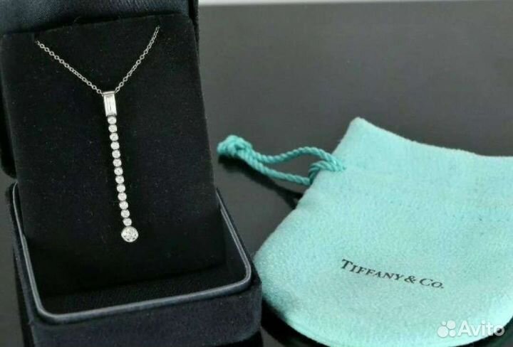 Золотое колье Tiffany 4.7 гр 0.6 ct