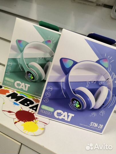 Светящиеся наушники с ушками