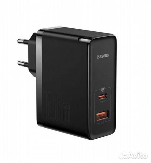 Зарядный блок baseus GaN5 Pro C+U 100W черный