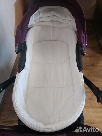 Коляска riko bruno natural 3 в 1 цвет пурпурный