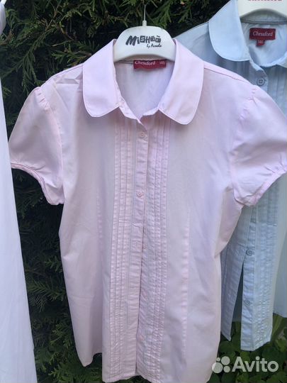 Блузка школьная с коротким рукавом 146