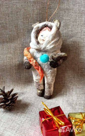 Ватные елочные игрушки (Авторская работа)