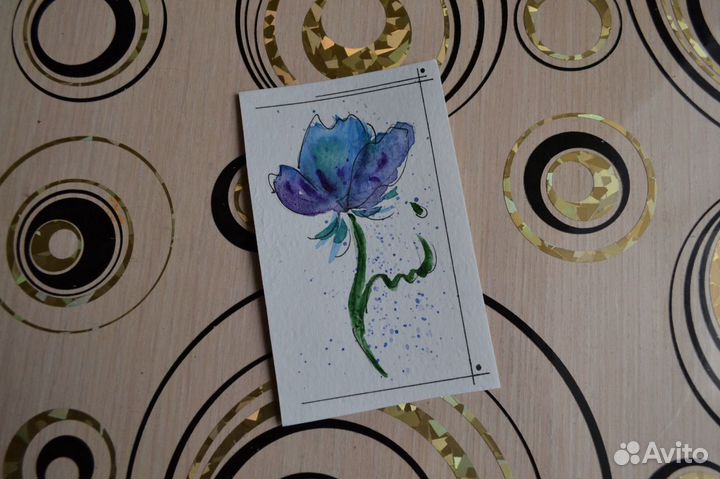 Открытки акварелью 8 марта