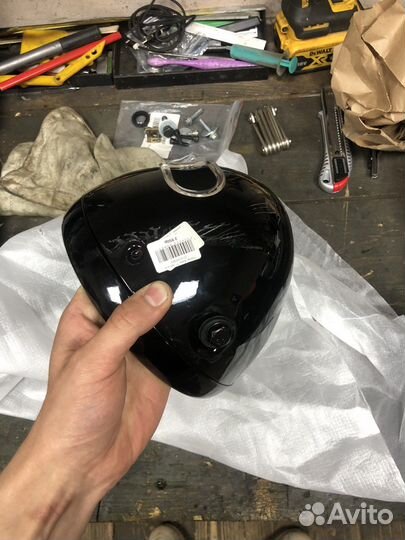 Корпус фары 7 дюймов черный глянцевый