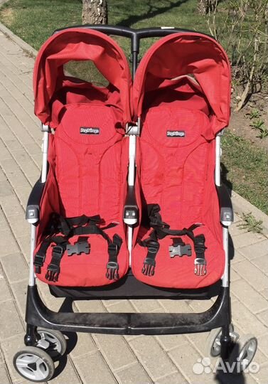 Прогулочная коляска для двойни peg perego