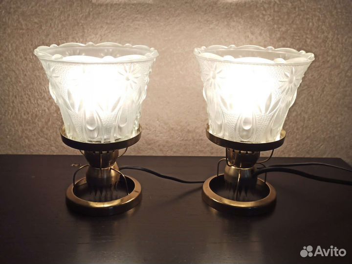 Парная настольная лампа СССР светильник ночник