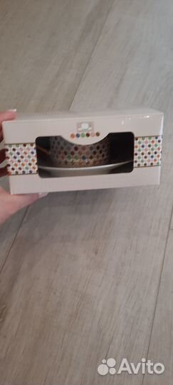 Чашка с блюдцем фарфор