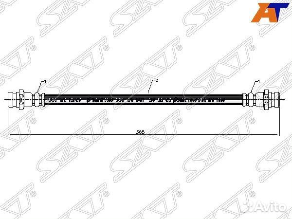 Шланг тормозной задний (Таиланд) MMC L200/nativ